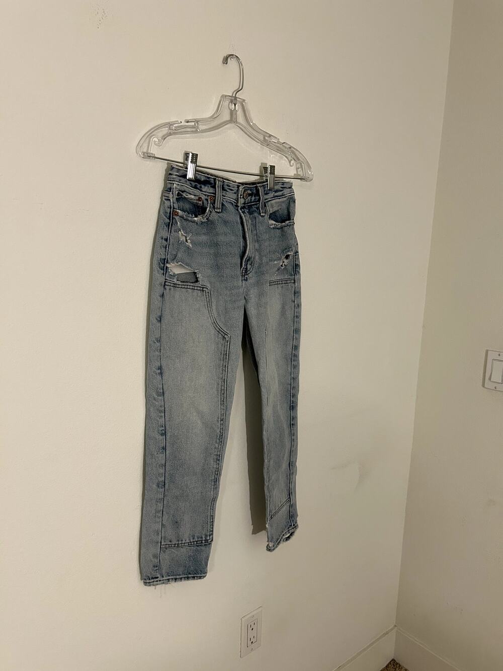 Abercrombie & Fitch Jeans Womens 24 00 Light Wash Distressed High Rise
